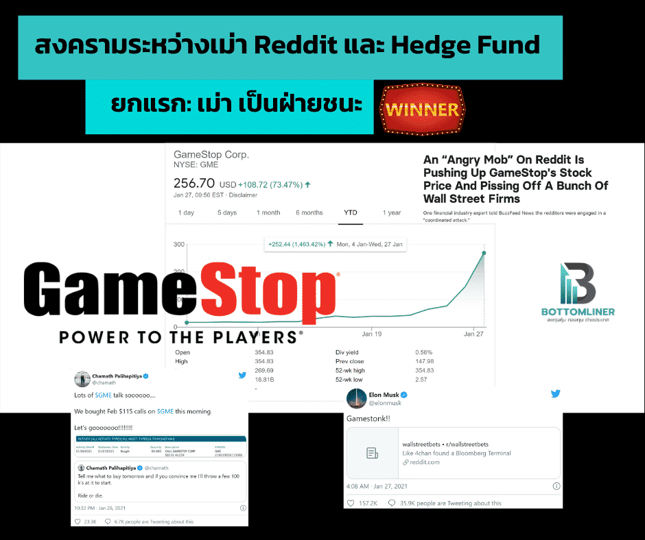 Power of the Players เมื่อเม่าชาวเน็ต Reddit ชนะ Wall Street Hedge Fund