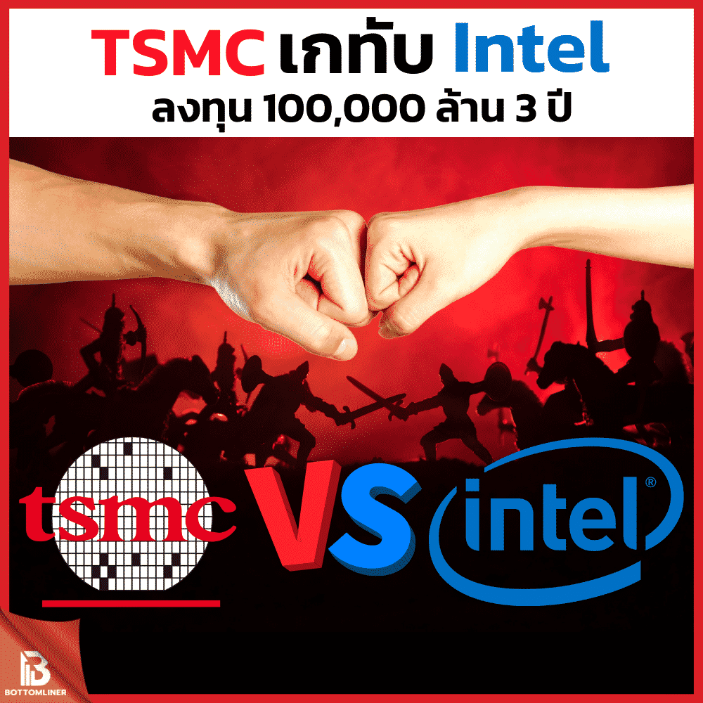 TSMC เกทับ Intel ลงทุน 100,000 ล้าน 3 ปี